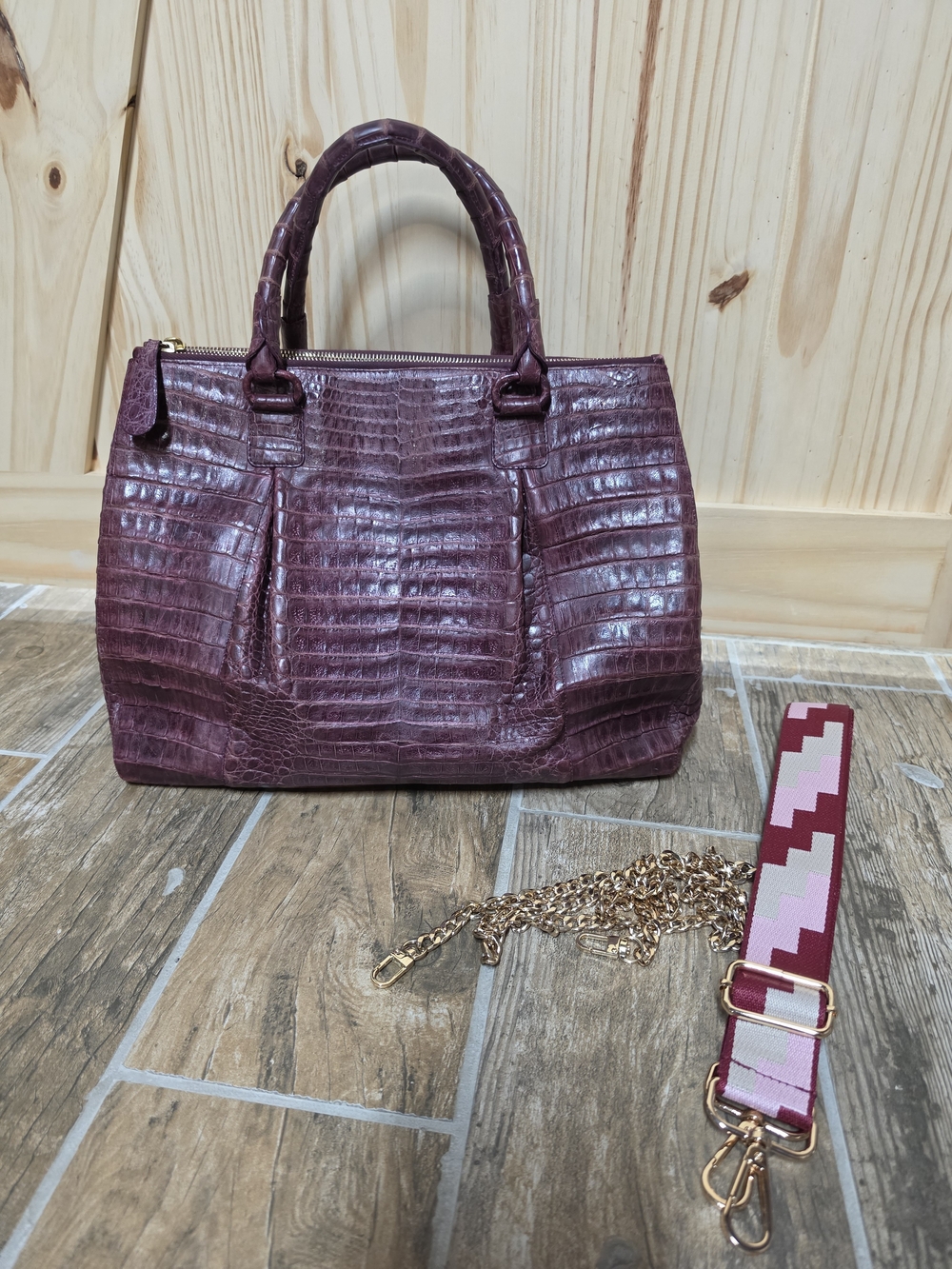 Nancy Gonzalez Genuine Crocodile Leather Bag Hand Held Shoulder Crossbody
